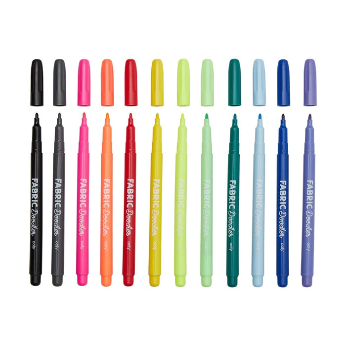Fabric Markers - Fabric Doodlers Markers - Set of 12 - OOLY