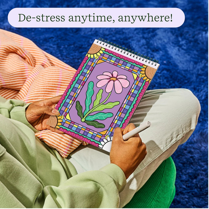 Flowart - Color-To-Reveal  - Fragrant Blooms - Mindfulness Coloring Activity for Tweens, Teens & Adults