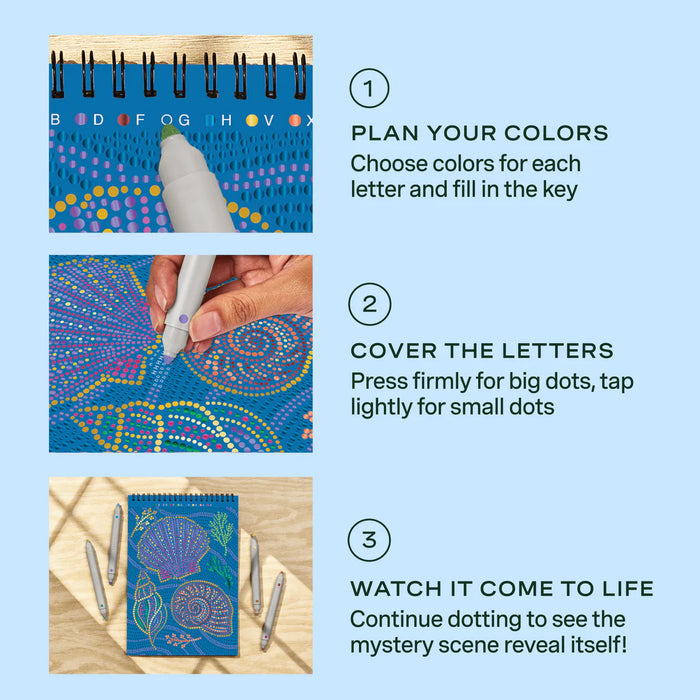 Flowart - Dot By Letter - In To The Deep - Mindfulness Art Activity for Tweens and Teens