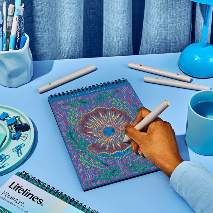 Flowart - Dot By Letter - In To The Deep - Mindfulness Art Activity for Tweens and Teens