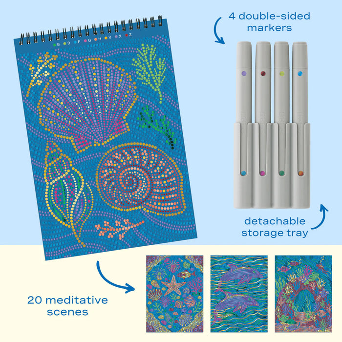 Flowart - Dot By Letter - In To The Deep - Mindfulness Art Activity for Tweens and Teens