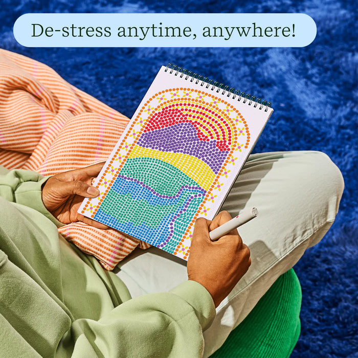 Flowart - Stamp By Shape - Mediterranean - Mindfulness Art Activity for Tweens and Teens