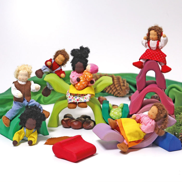 Flower Stacker used in a play scene with dolls