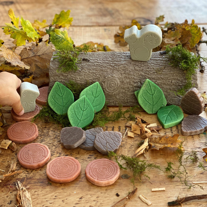 Forest Play Sensory Stones during play