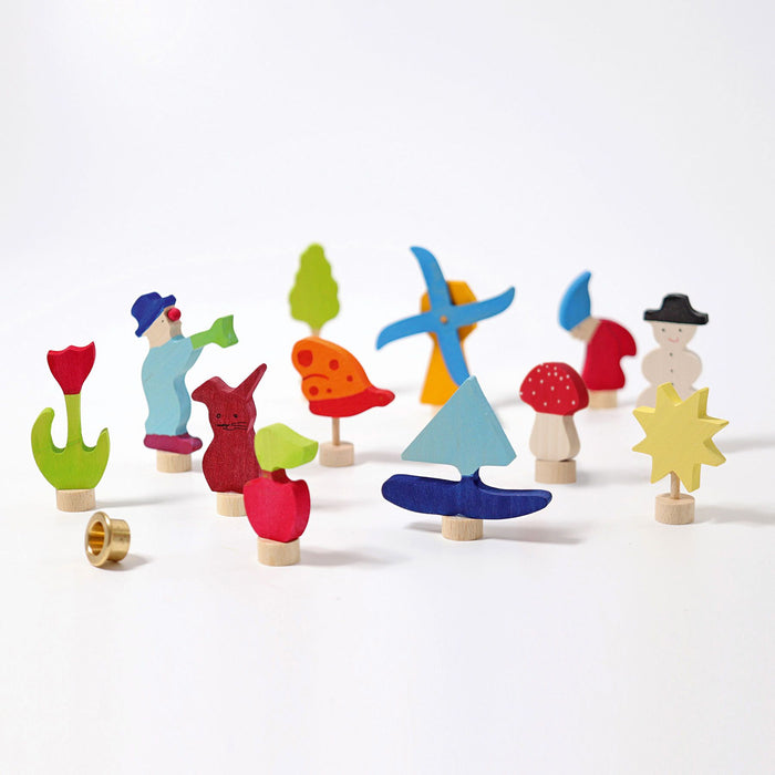 12 Month Seasons Assorted Figures - For Birthday Ring or Celebration Ring - Grimm's Wooden Toys