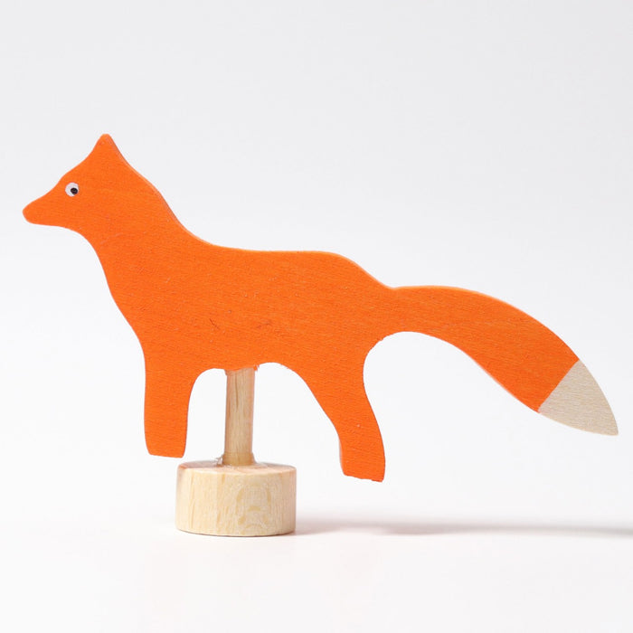 Fox Decorative Figure - For Birthday Ring or Celebration Ring - Grimm's Wooden Toys