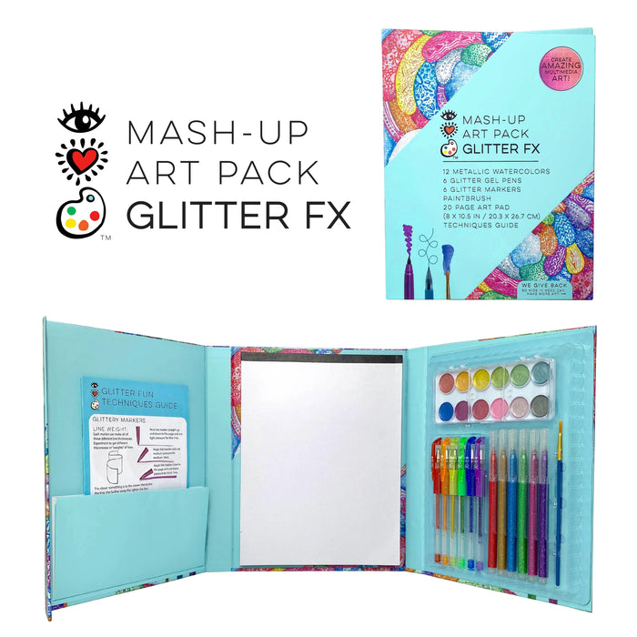 Glitter Art Bundle - Pen & Paint Art Set - I Heart Art