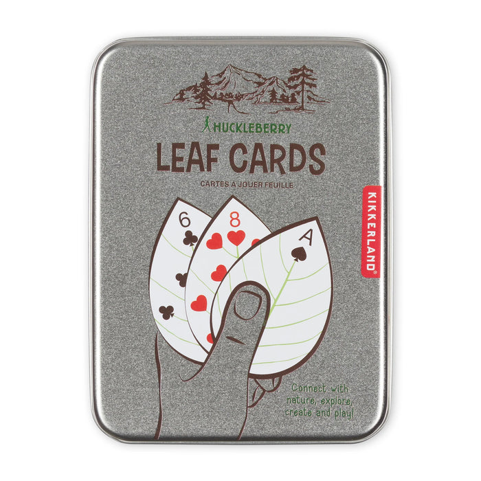 Leaf Shape Playing Cards In A Tin