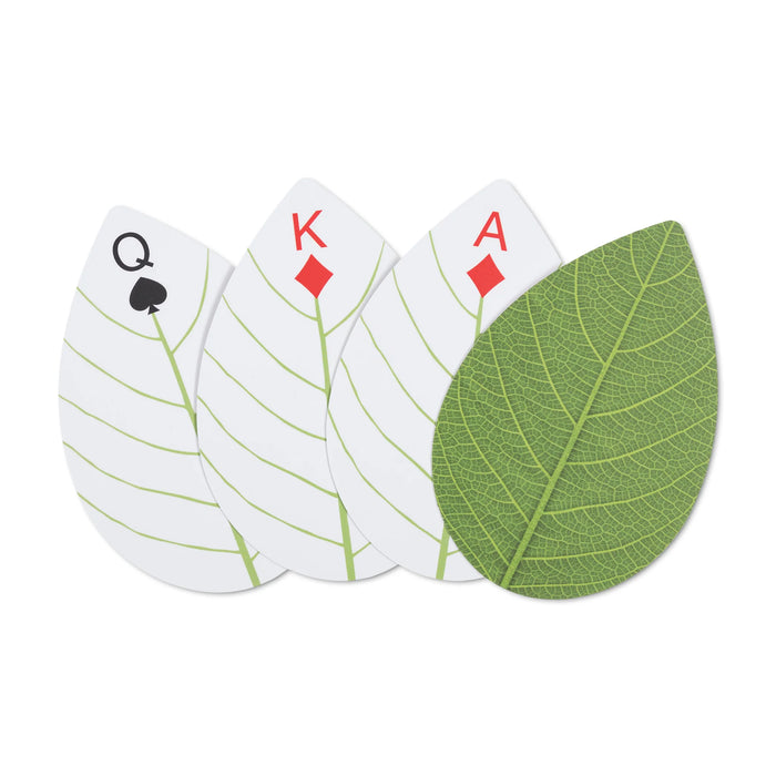 Leaf Shape Playing Cards In A Tin