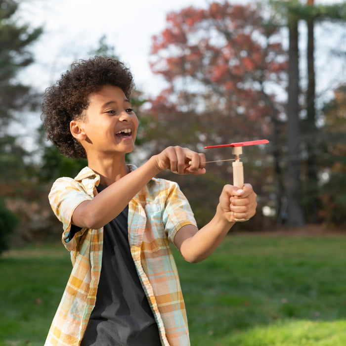 Wooden Pull Helicopter
