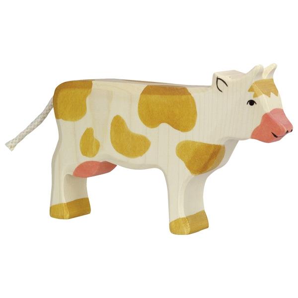 HOLZTIGER - Wooden Animal - Brown Cow Standing