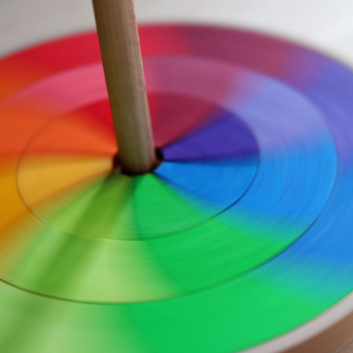 Hand-Spinning Top - Goethe Color Wheel - Grimm's Wooden Toys