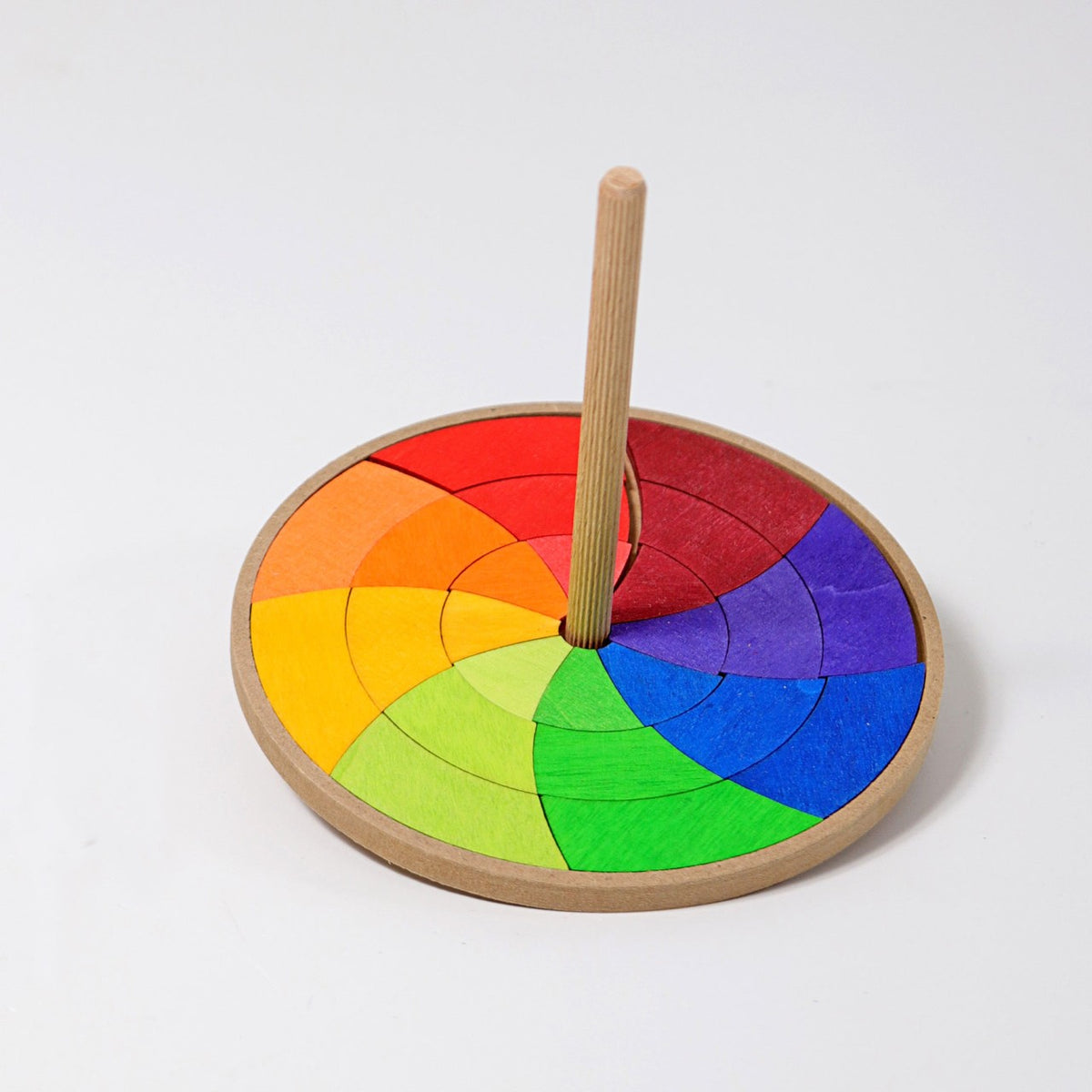 Hand-Spinning Top - Goethe Color Wheel - Grimm's Wooden Toys — Oak & Ever