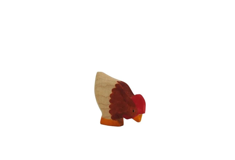 Hen picking - Hand Painted Wooden Animal - HolzWald