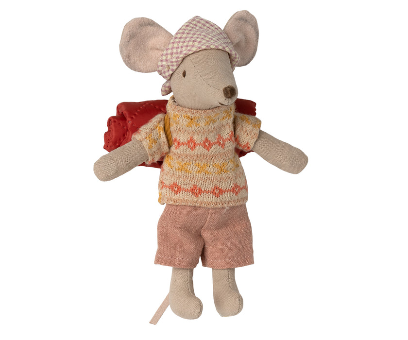 Hiker Big Sister Mouse With Sleeping Bag and Magnetic Hands - Maileg