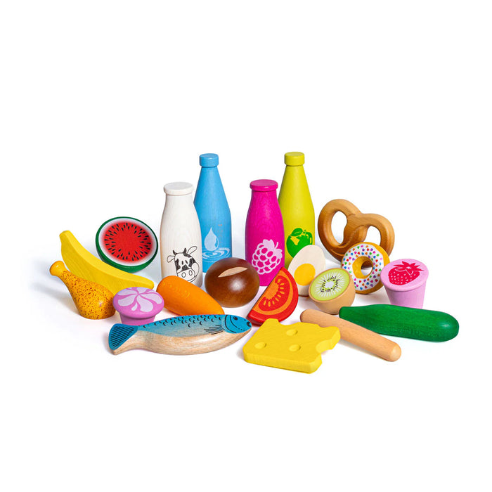 Big Junior Box of Wooden Play Foods  - Erzi