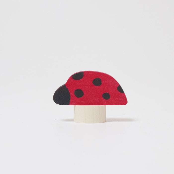 Lady Bug - Decorative Figure for Celebration Ring - Grimm's Wooden Toys