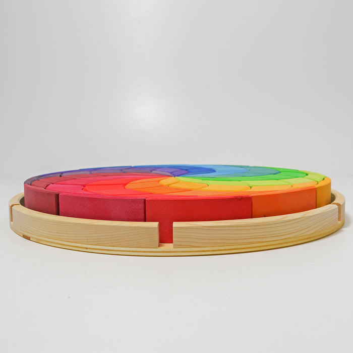 Large Color Spiral Wooden Blocks - Creative Puzzle - Grimm's Wooden Toys