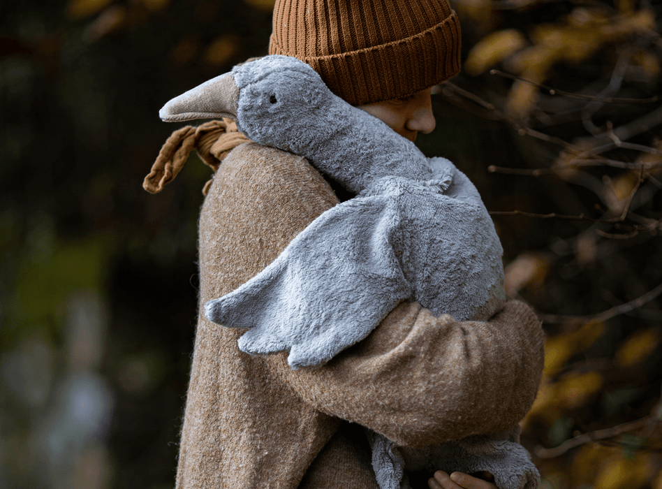 Cuddly Animals - Large Grey Goose - Organic Cotton and Lambs Wool - Senger Naturwelt
