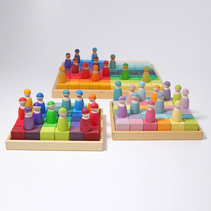 Large Mosaic - Colored Wooden Blocks  - Grimm's Wooden Toys