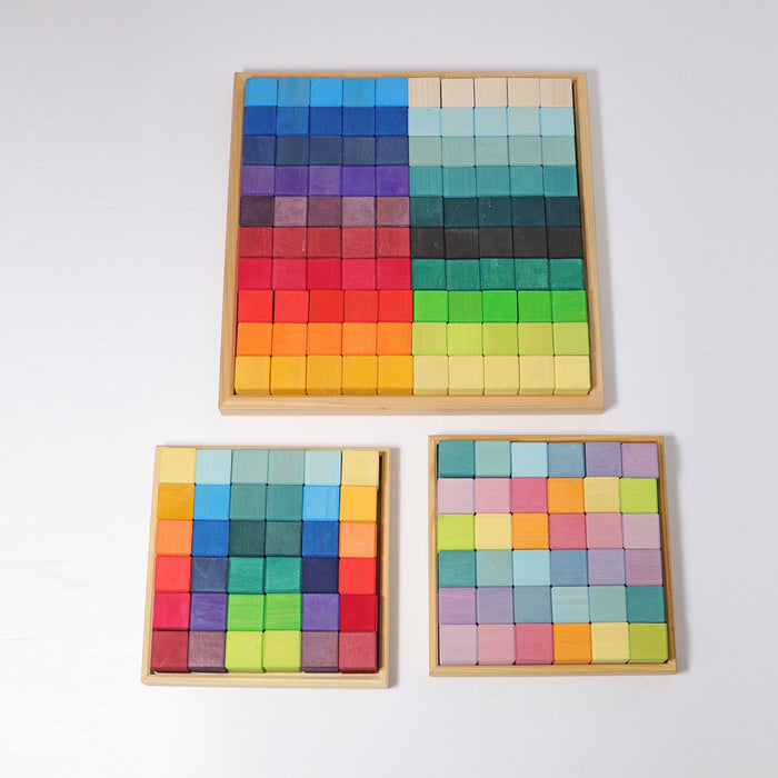 Large Mosaic - Colored Wooden Blocks  - Grimm's Wooden Toys