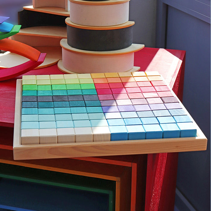 Large Mosaic - Colored Wooden Blocks  - Grimm's Wooden Toys