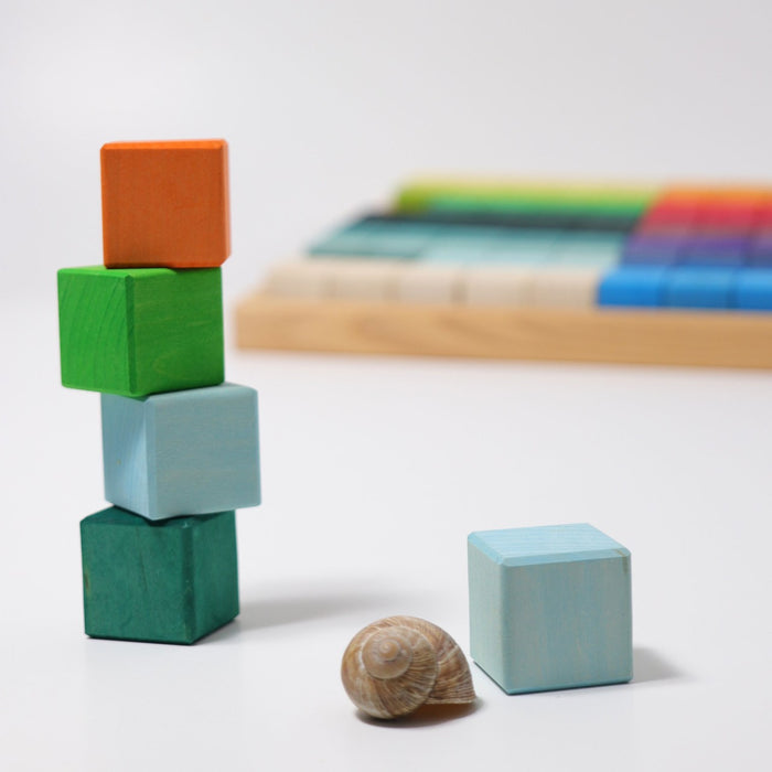 Large Mosaic - Colored Wooden Blocks  - Grimm's Wooden Toys