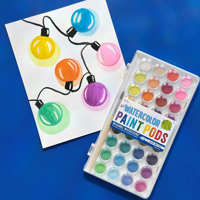 Lil' Watercolor Paint Pods - 36 Color watercolor pallet - OOLY