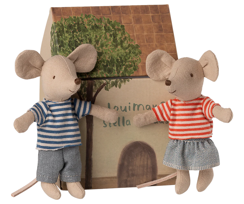 Little Sister and Brother Mice Set - LouiMax & Stella Mouse - Maileg
