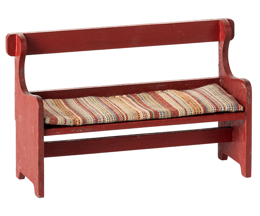 Maileg Mouse Bench - Red - Maileg