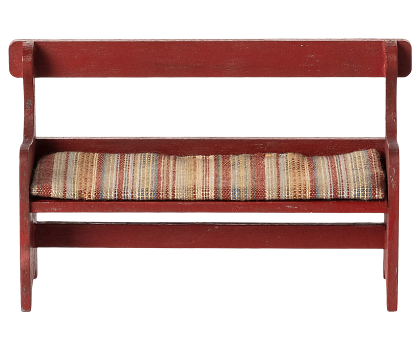 Maileg Mouse Bench - Red - Maileg