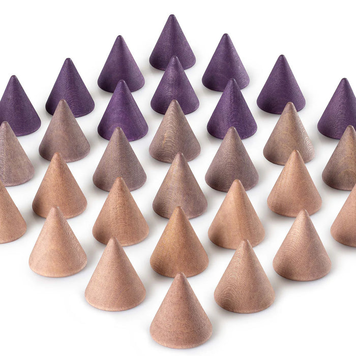 Mandala Pieces – 36 Purple Peaks – Loose Parts - Grapat