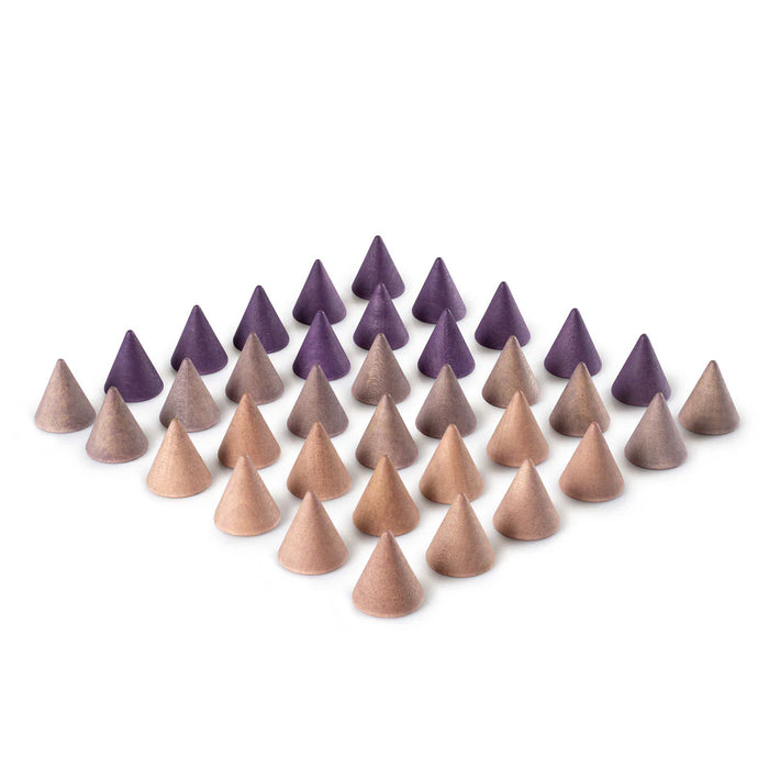 Mandala Pieces – 36 Purple Peaks – Loose Parts - Grapat