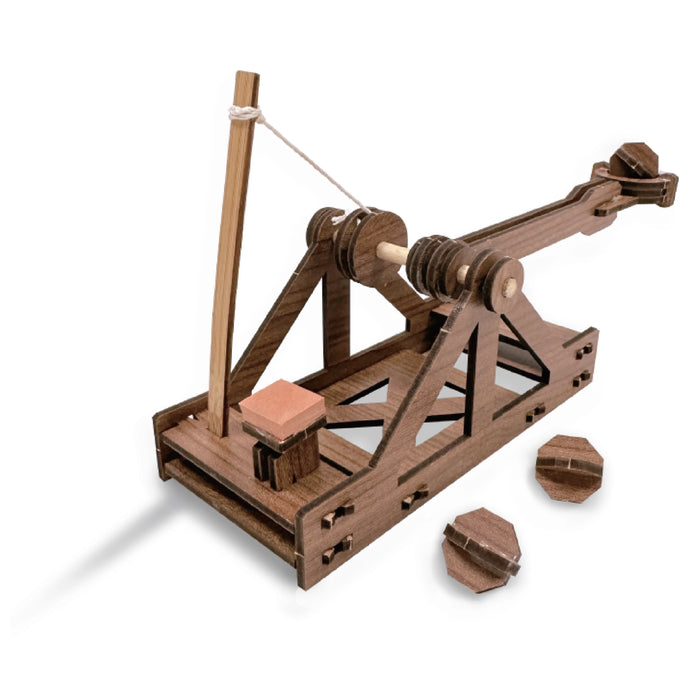 Mini Catapult Siege Engine Engineering Kit -  Build a Working Leonardo da Vinci Catapult