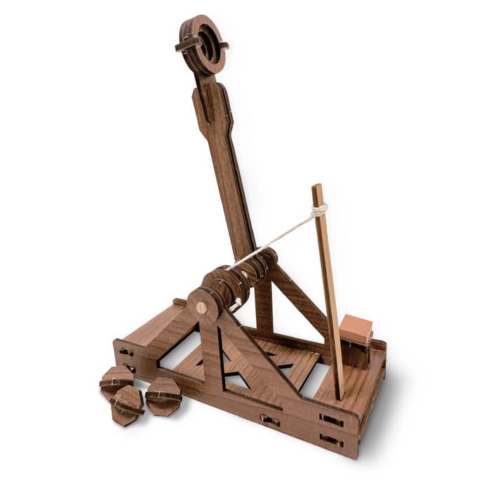 Mini Catapult Siege Engine Engineering Kit -  Build a Working Leonardo da Vinci Catapult