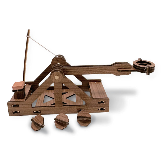 Mini Catapult Siege Engine Engineering Kit -  Build a Working Leonardo da Vinci Catapult