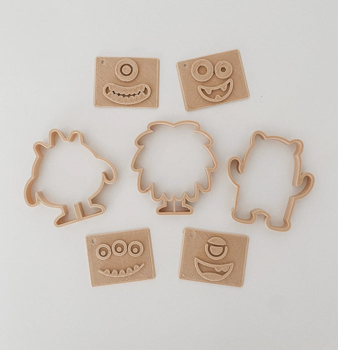 Monster Stamp Bundle - Halloween Play Dough Cutters - Eco Cutters