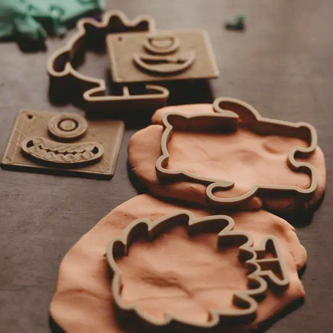 Monster Stamp Bundle - Halloween Play Dough Cutters - Eco Cutters