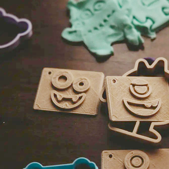 Monster Stamp Bundle - Halloween Play Dough Cutters - Eco Cutters