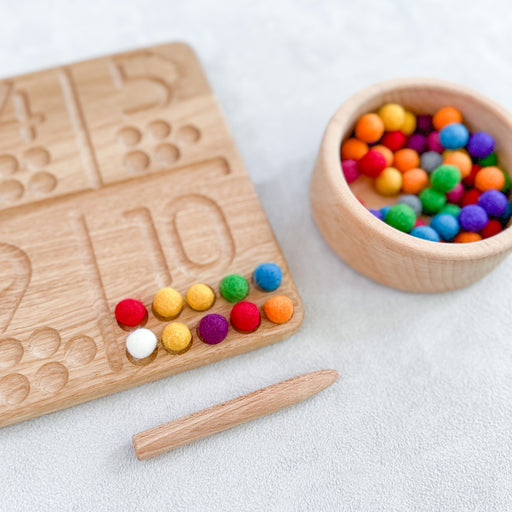 Montessori Wooden 2 Part Sand Tray with Flashcard Holder - 2 Part Tray —  Oak & Ever