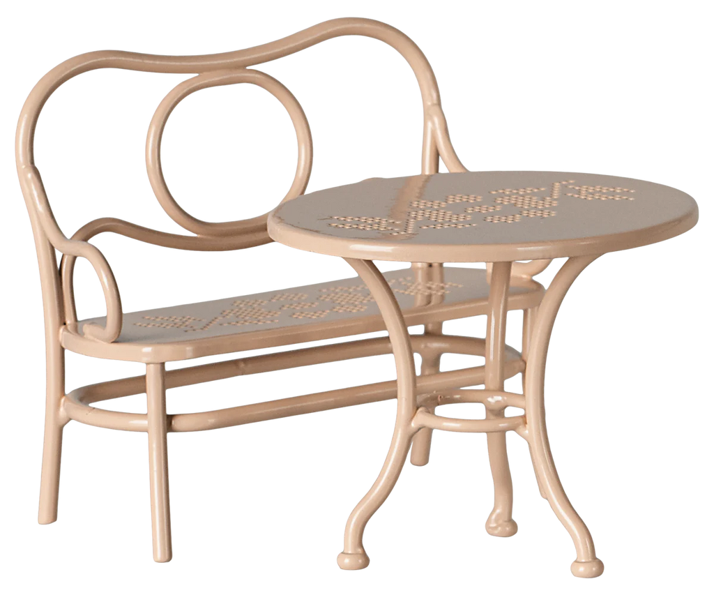 Mouse Cafe Set Large Oval Table - Pale Pink - Maileg — Oak & Ever