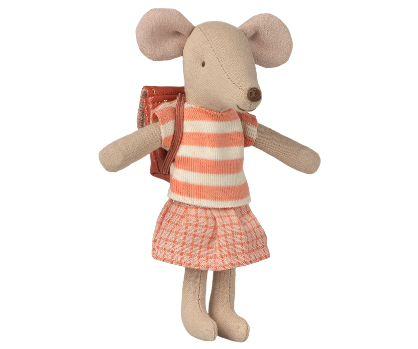 Mouse Clothing - Coral Skirt, Top and Bag Set -  Big Sister Sized - Maileg