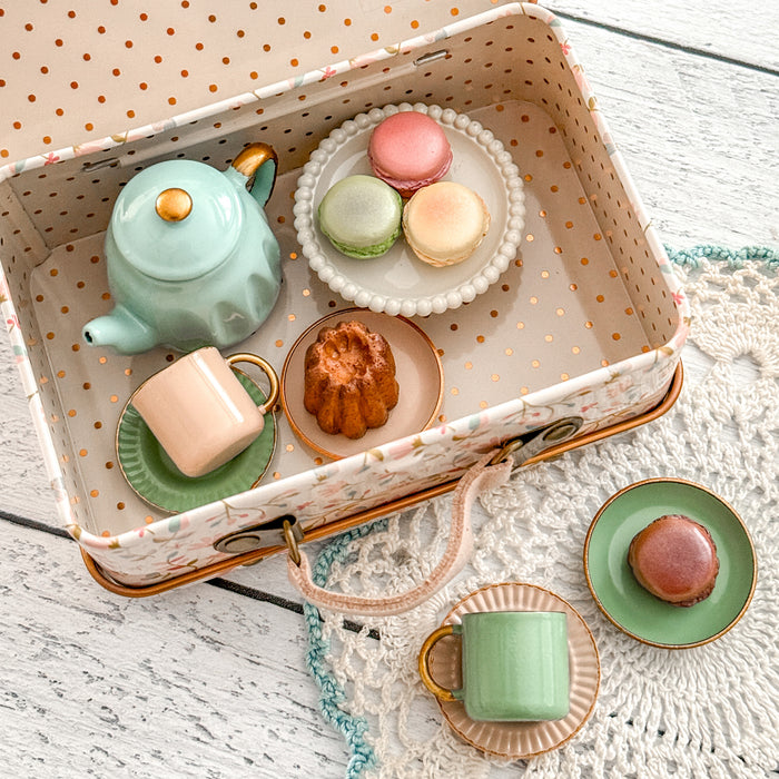 Mouse Tea & Cookies Set - Afternoon Treat  - Pink & Mint - Maileg