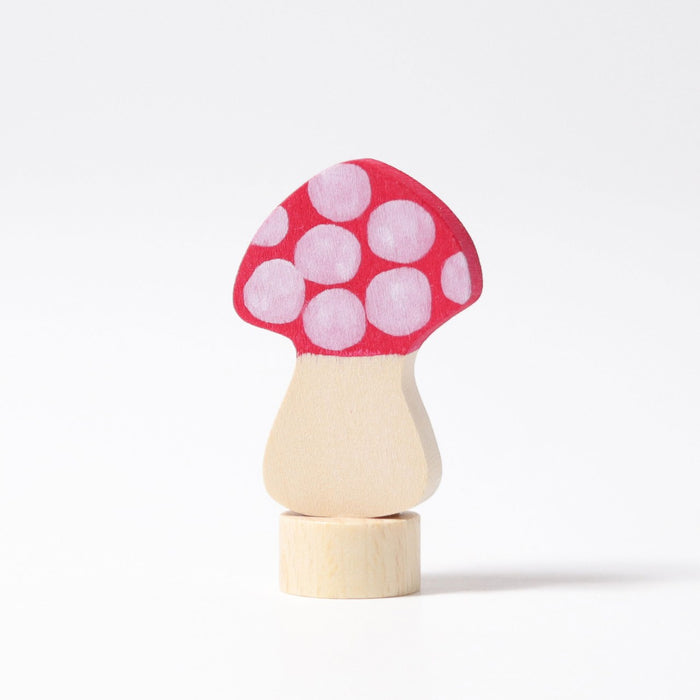 Mushroom Decorative Figure - For Birthday Ring or Celebration Ring - Grimm's Wooden Toys