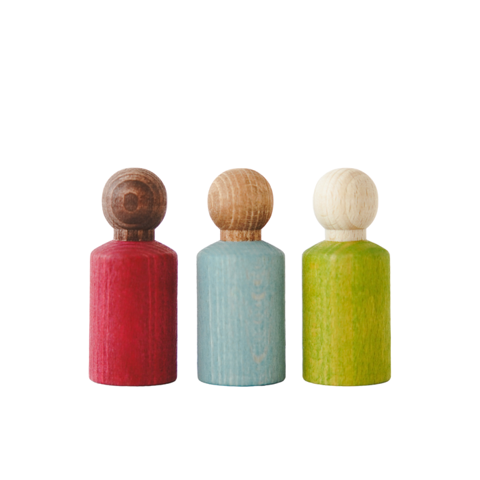 My Buddies - Set of 3 - At Home Collection - Wooden Peg People  - Lubulona