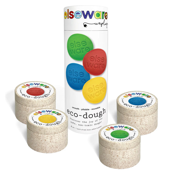Natural Play Dough Set – 4 Pack Sensory Play Dough for Kids – Non-Toxic Handmade Dough