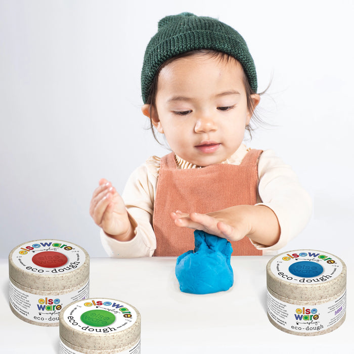 Natural Play Dough Set – 4 Pack Sensory Play Dough for Kids – Non-Toxic Handmade Dough