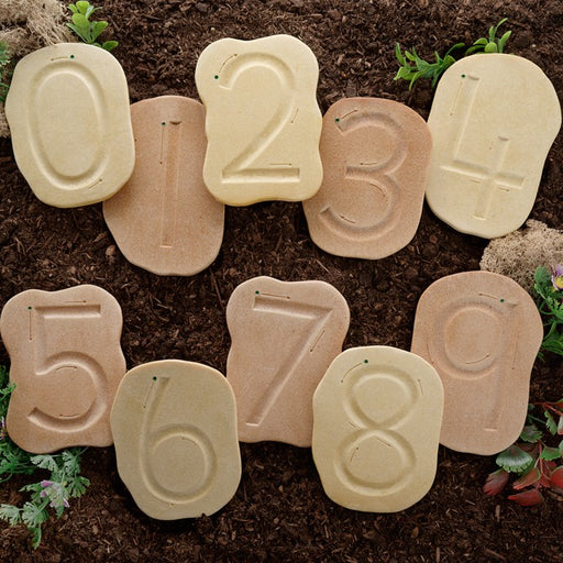 Stones for kids to practice number formation