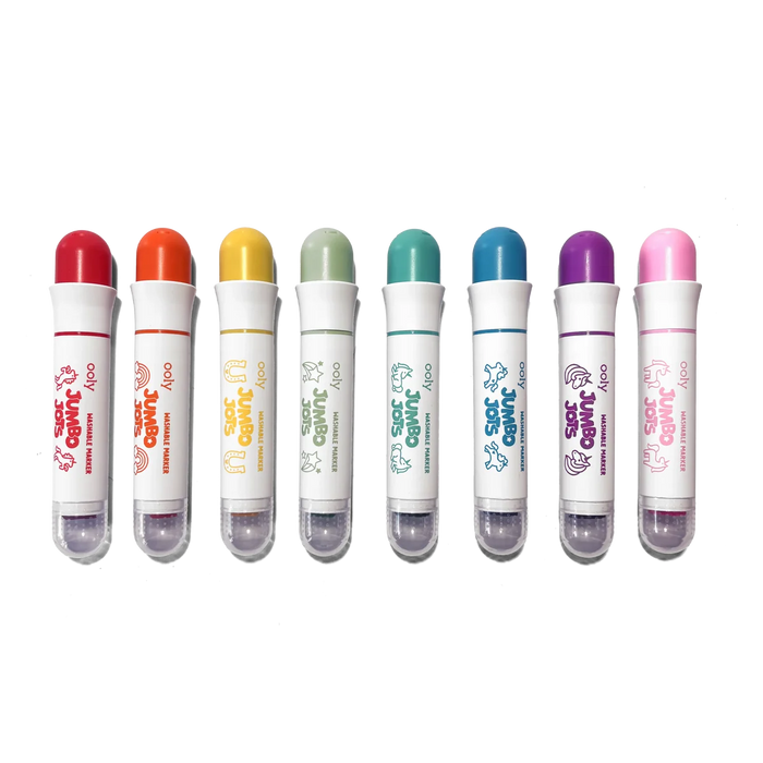 Jumbo Jots Dual Tip Stamp Markers – Unicorn- Set of 8 Washable Markers - OOLY