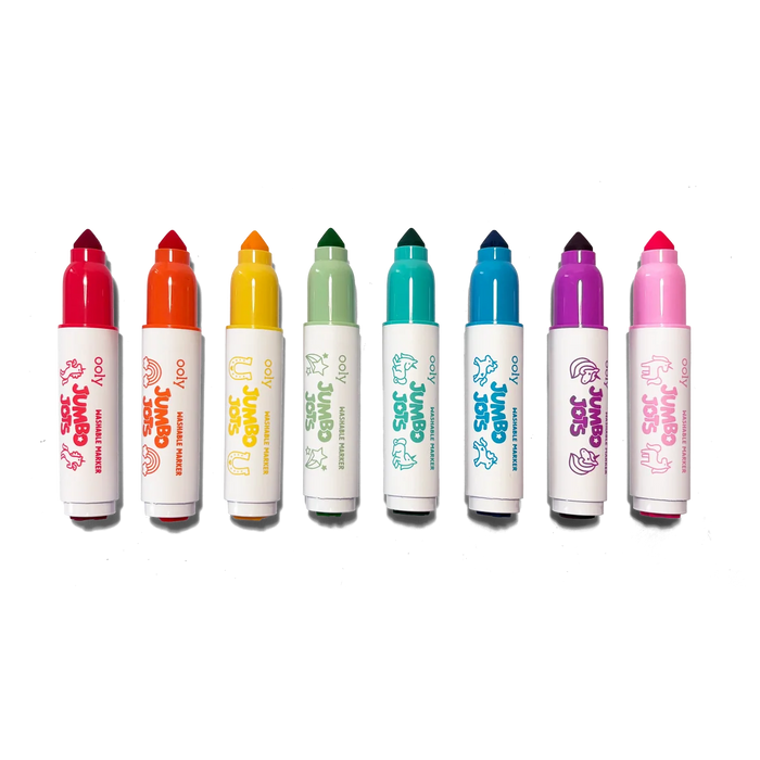 Jumbo Jots Dual Tip Stamp Markers – Unicorn- Set of 8 Washable Markers - OOLY